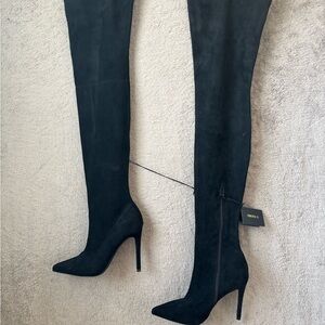 Forever 21 Black Over-the-Knee Boots